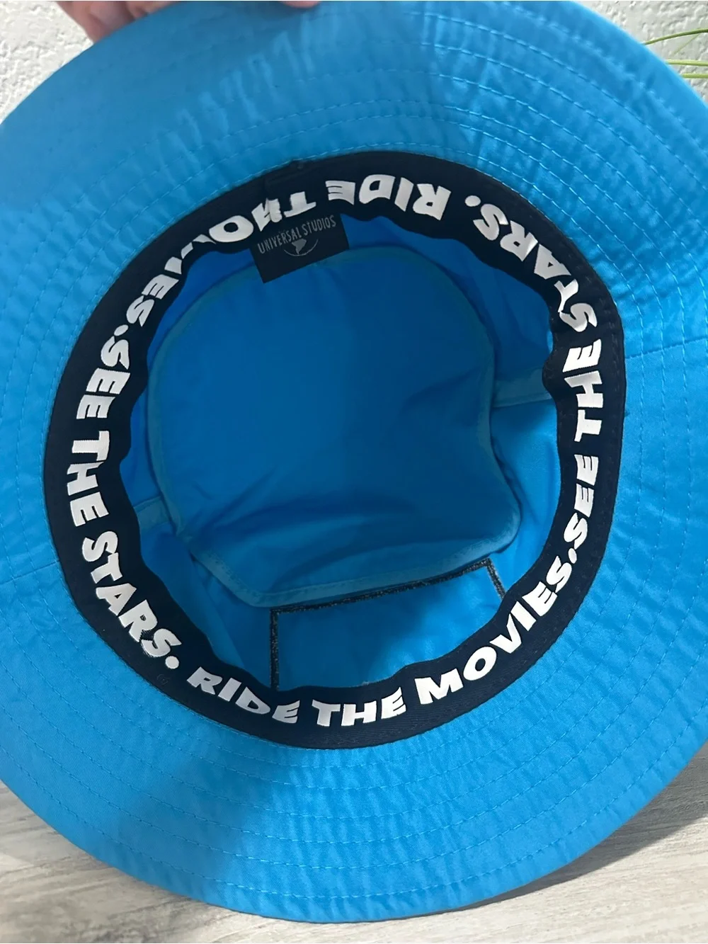 Universal Studios Neon Blue Retro Throwback Logo 30th Anniversary Bucket Hat